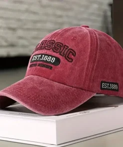 Classic Slogan Embroidery Baseball Cap (Pink )
