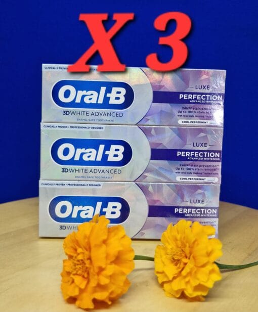 Oral-B 3D White Advanced Luxe Perfection Toothpaste 3 x 100ml Multipack