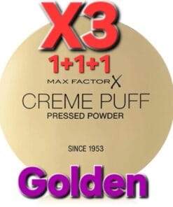 Max Factor Creme Puff Pressed Powder Compact "Golden" 14g x 3