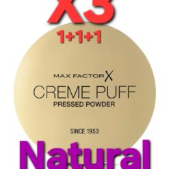 Max Factor Creme Puff Pressed Powder Compact "Natural" 14g x 3