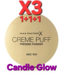 Max Factor Creme Puff Pressed Powder Compact "Candle Glow" 14g x 3