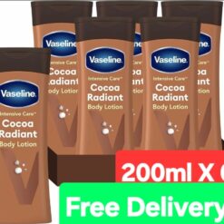 Vaseline Intensive Care Body Lotion, Cocoa Radiant, 6 Pack, 200ml