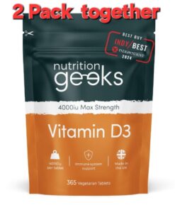 The Sky Shop UK | Natural Health & Skincare Products Online Vitamin D3 4000iu Max Strength by Nutrition geeks x2